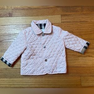 Burberry Baby Girl quilted jacket size 6 months